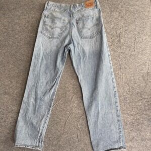 Levis 94 Baggy Jeans Womens 31 (34x31) Straight Leg Cat Patch Embroidered Denim